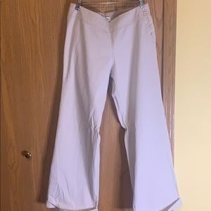 New Ladies bell bottom cream color khakis